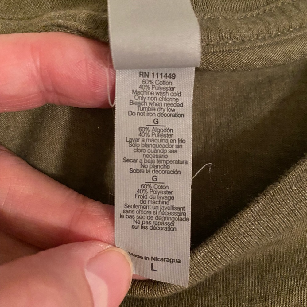 Short sleeved khaki colored tee shirt - Picture 8 of 8